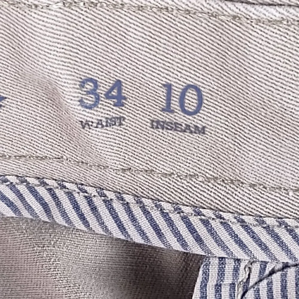 Izod Saltwater Stretch Men's Cotton Spandex Tan 4 Pocket Shorts Size 34